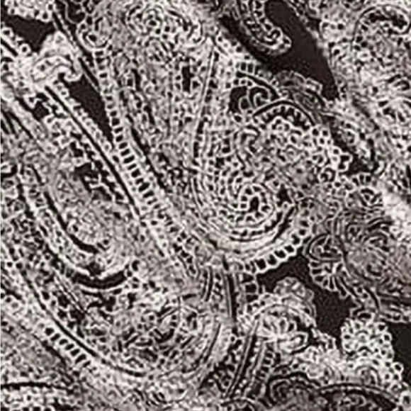 NWT MICHAEL KORS Black Metallic Paisley Short Sleeve Wrap Top plus size 2X - Picture 3 of 4